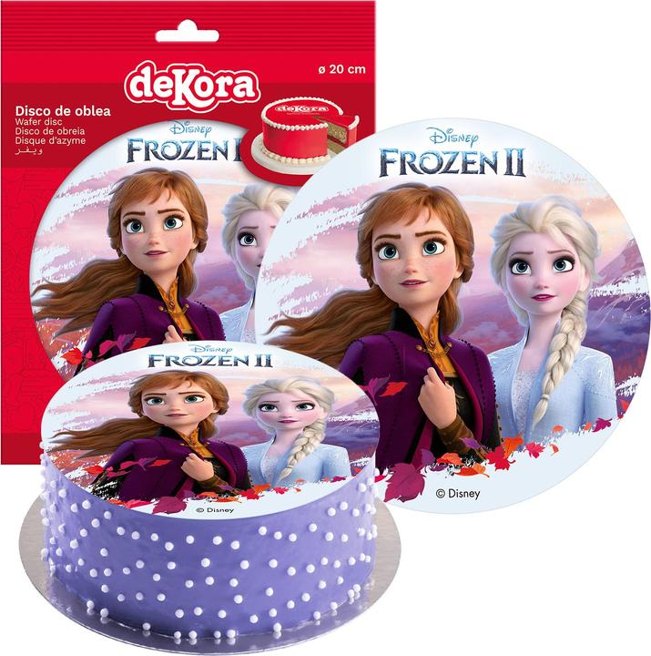 Image du produit Dekora Disque comestible 20cm sans sucre - Reine des Neiges 2 (1 x)