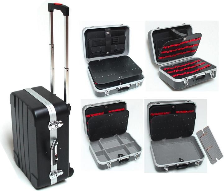 Produktbild Dema Werkzeugkoffer Trolley Pilotenkoffer ABS schwarz 6+