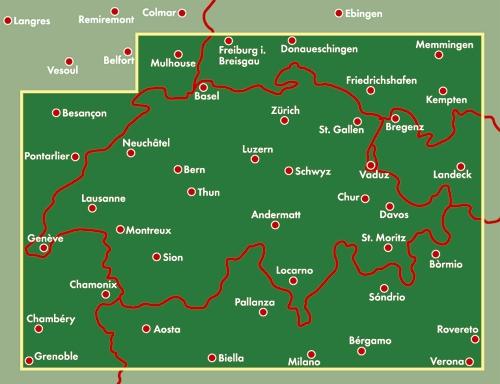 Produktbild Schweiz, Autokarte 1:400.000