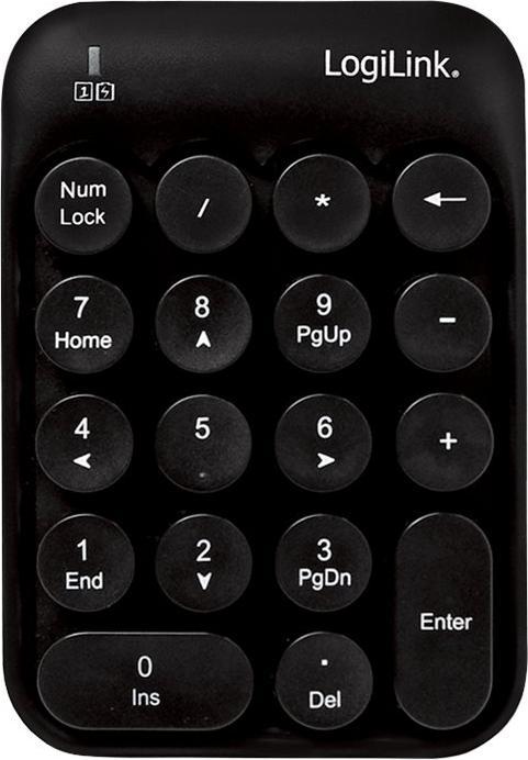 Immagine prodotto LogiLink Tastiera wireless con touchpad, 2,4 GHz, nero (DE, Senza fili)