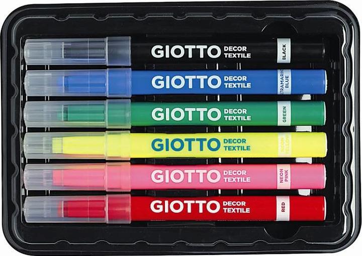 Image du produit Giotto Feutre de coloriage 'Decor Textile (125 mm, 6 x)