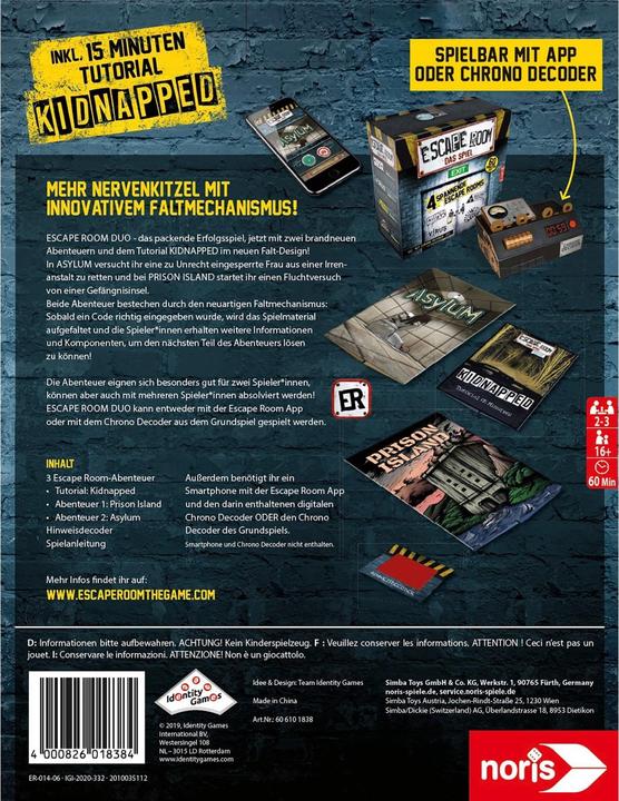 Actual product image Noris Escape Room Duo (German)