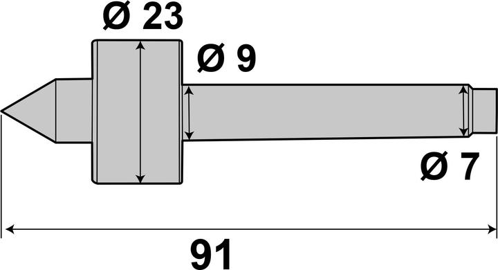 Produktbild Paulimot Mitlaufende Mini-Zentrierspitze MK0