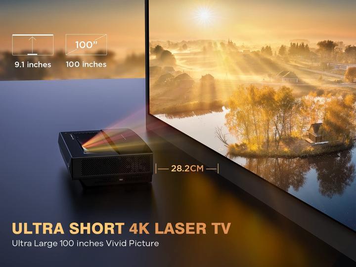 Image du produit Yclzy Projecteur à ultra-courte focale 4K