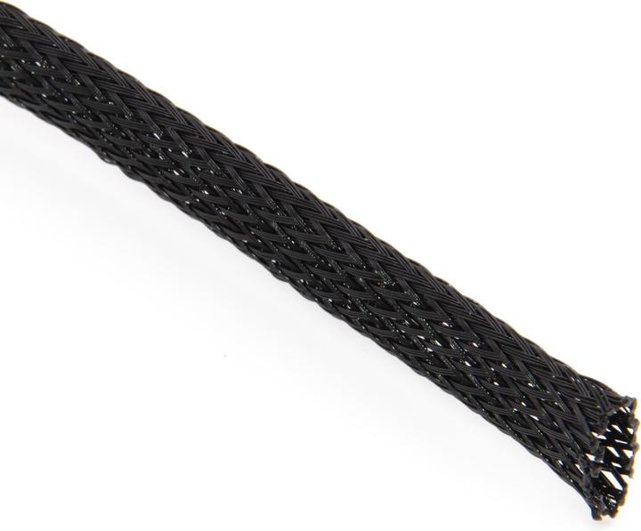 Actual product image Purecrea 1m PET braided hose black 6-19mm (Cable hole, 100 cm)