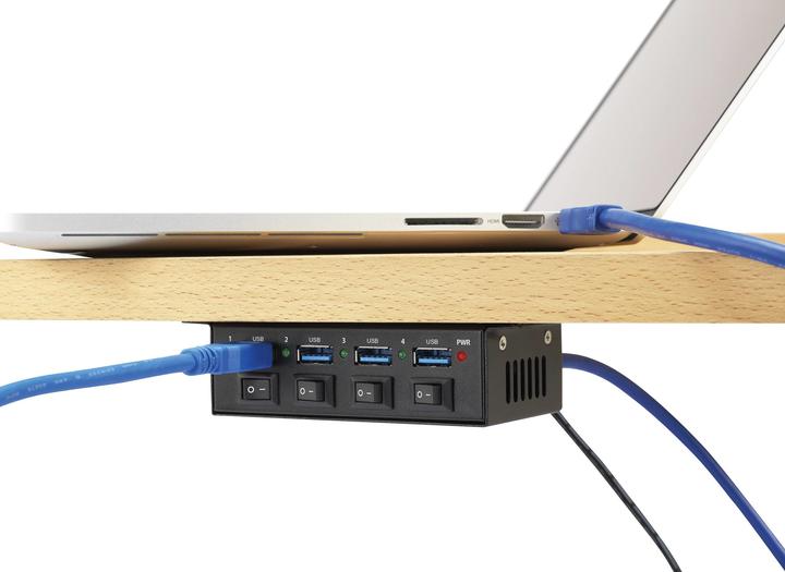 Immagine prodotto Renkforce Hub USB 3.0 a 4 porte in metallo (USB-B, 4 Porti)