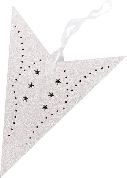 Produktbild Beliani Weihnachtsdeko LED weiss Sternform mit Glitzer 45 cm 2er Set MOTTI