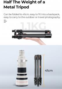 Image du produit K&F Concept Tripode K254C2+BH-36L (Carbone)
