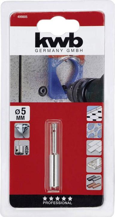 Image du produit kwb Scie cloche diamantée 5/25 mm (5 mm)