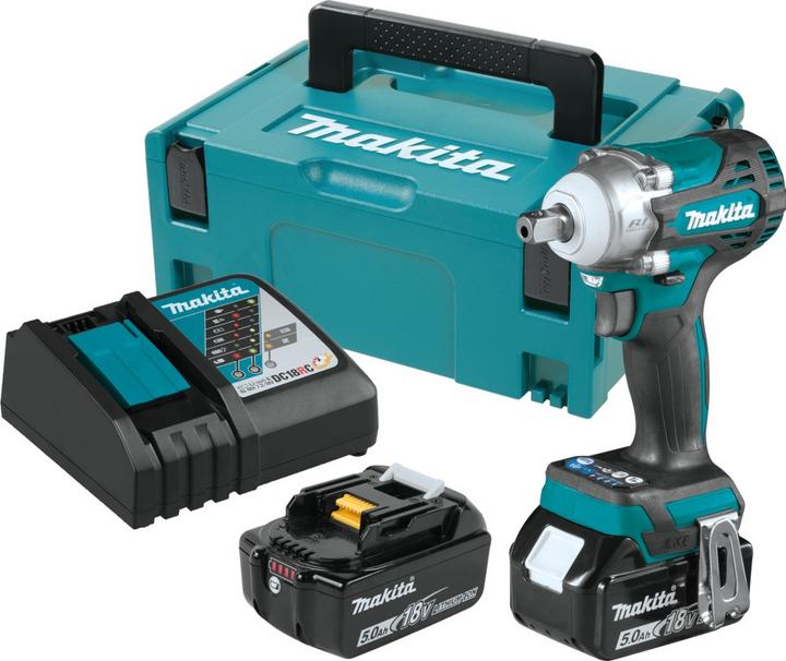 Produktbild Makita SCHLAGSCHRAUBER 18V 1/2 "330Nm 2x5.0Ah Koffer MAKPAC DTW301RTJ (Akkubetrieb)