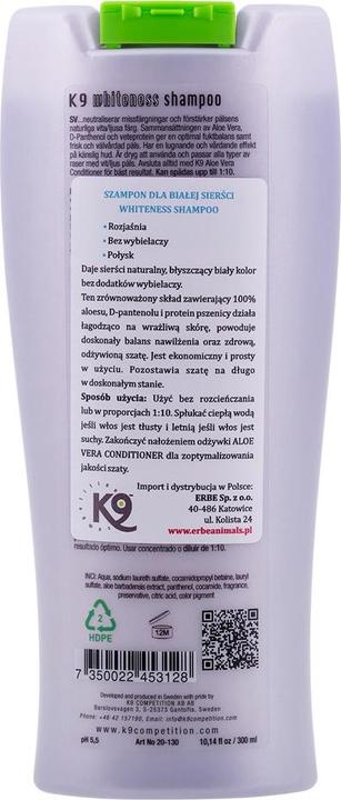 Produktbild K9 Shampoo Whiteness 300Ml Aloe Vera - (718.0530) (Katze, Hund, 300 ml)