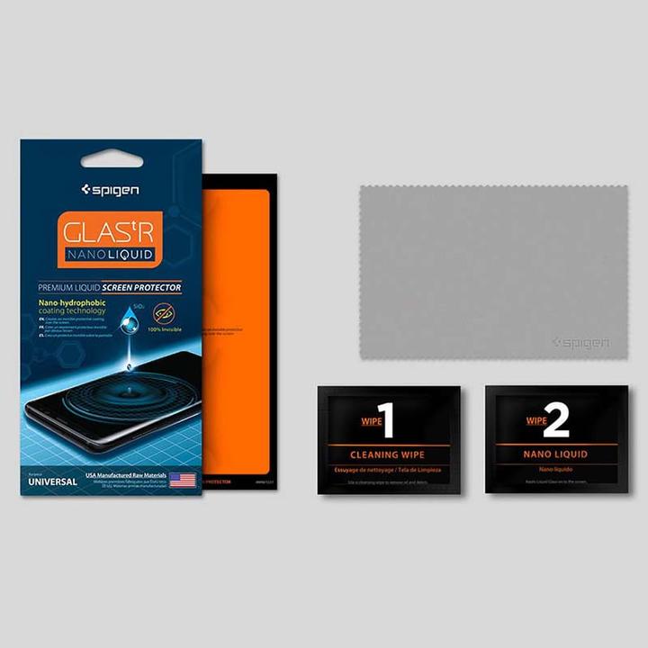 Actual product image Spigen Glass.tR Nano Liquid (1 Piece, Samsung Galaxy S9, Samsung Galaxy S9+)