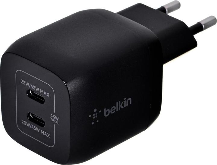 Immagine prodotto Belkin Dual USB-C GaN Ladegerät mit Power Deliver und PPS Technologie (45 W)
