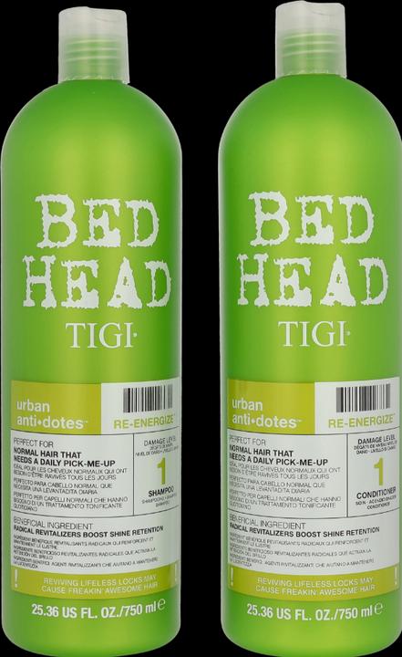 Image du produit Tigi Re-energize: Shampoo 750ml + Conditioner 750ml (1500 ml, Shampoing liquide)