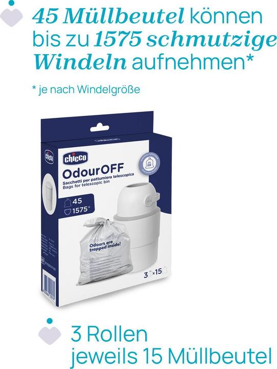 Actual product image Chicco Odour Off (3 x)