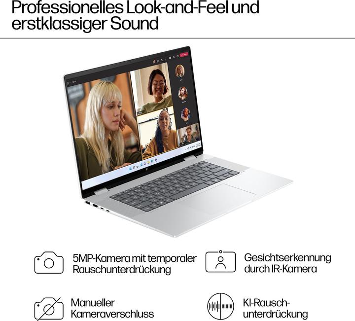 Produktbild HP ENVY x360 16" WUXGA IPS Core™ Ultra 7 155U 16GB/512GB SSD Win11 16-ac0473ng (16", 16 GB, 512 GB, DE)