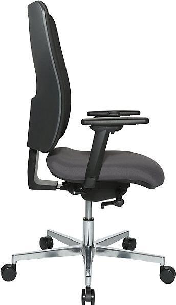 Produktbild eurokraft pro Bürodrehstuhl V3, Rückenlehne gepolstert, schwarz / anthrazit