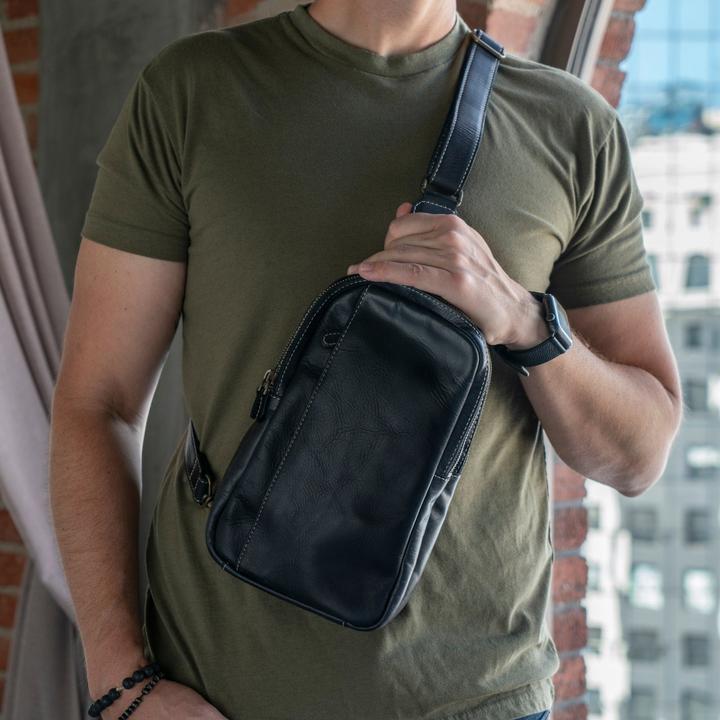 Immagine prodotto Only-Bags.Store Borsa a spalla in pelle martellata con tracolla regolabile, borsa a spalla in pelle, unisex