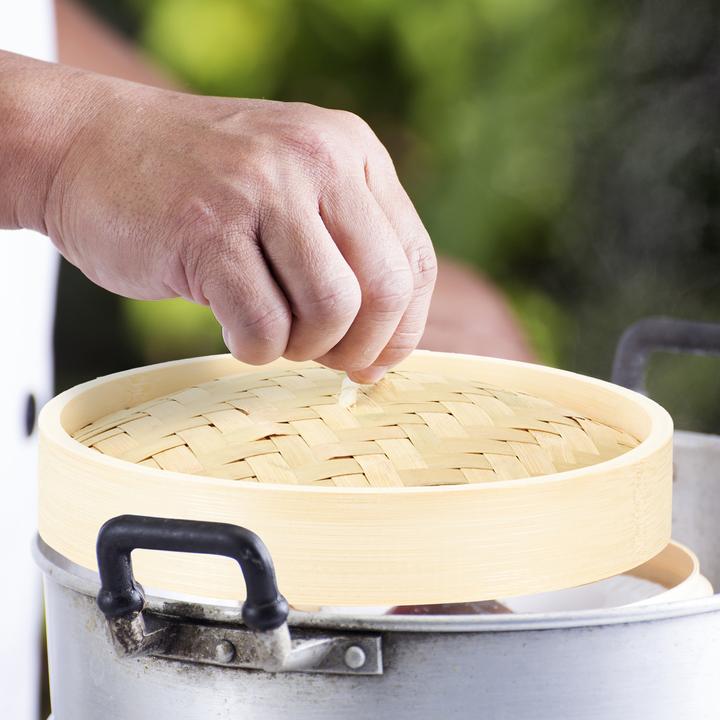 Produktbild Relaxdays Bambusdämpfer (24 cm, Pflanzliche Werkstoffe)