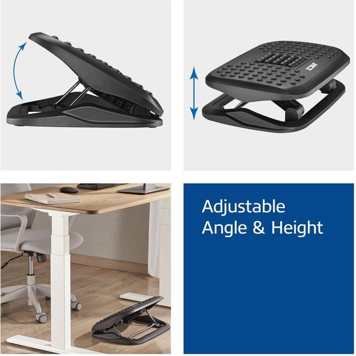Image du produit Repose-pieds ergonomique à hauteur réglable avec rouleaux de massage
