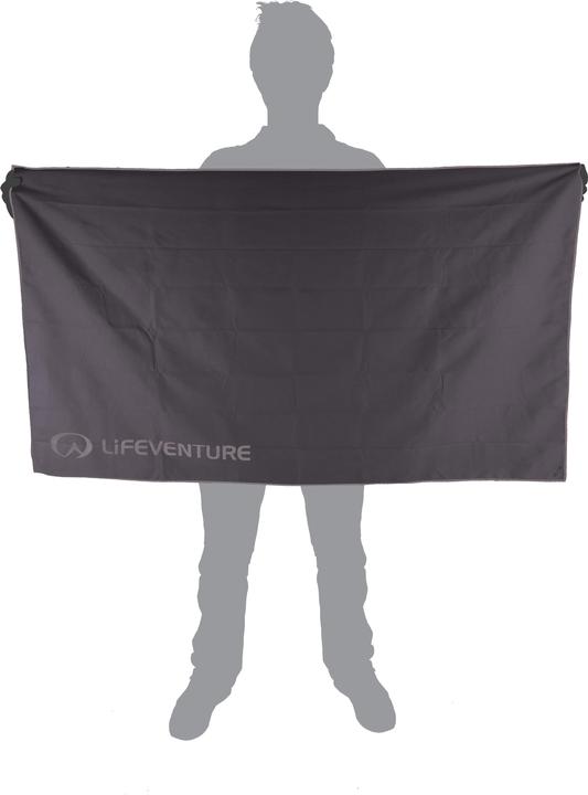 Actual product image Lifeventure HydroFibre Trek Towel, Grey, Extra Large