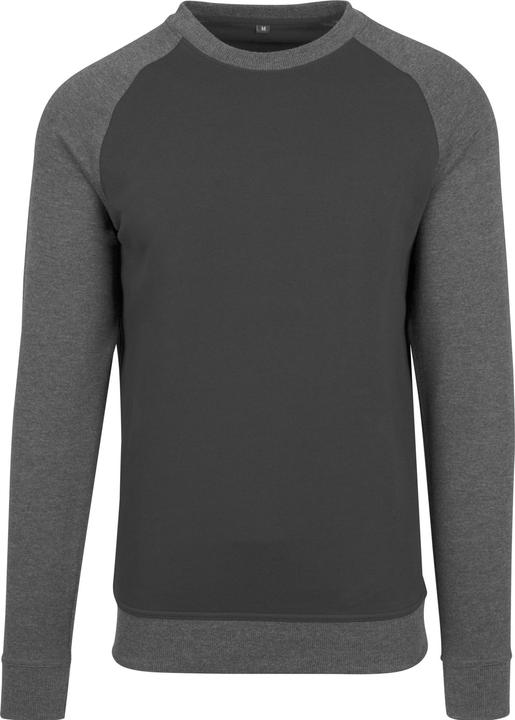 Build Your Brand Raglan Crew Neck Shirt (L)