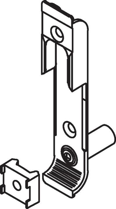 Actual product image Maco MT door catch for wood (10944), galvanised steel