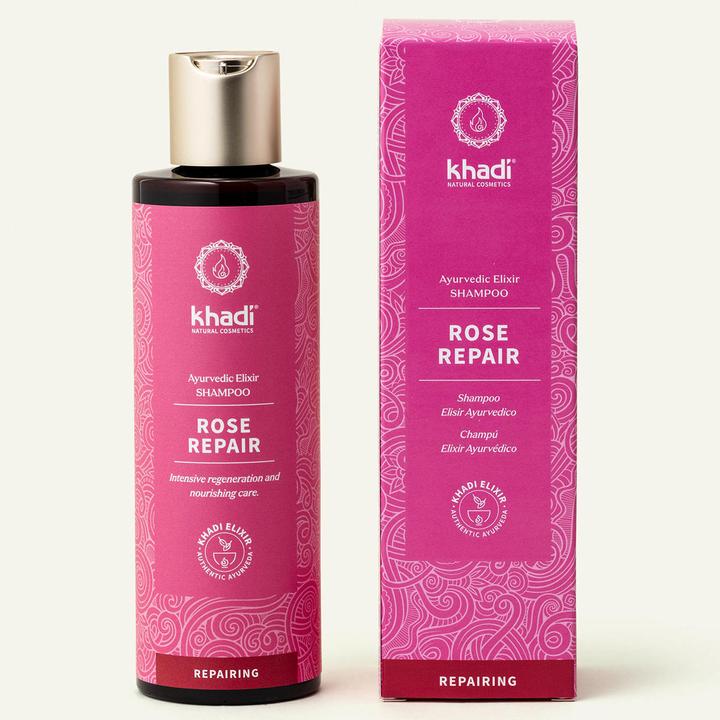 Actual product image Khadi Rose (210 ml, Liquid shampoo)