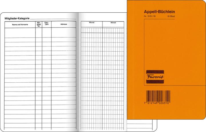 Immagine prodotto Favorit Libretto d'appello (18 x)