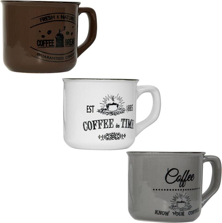 Produktbild Casativo Tassen aus Steingut, 3er Set (180 ml, 3 x)