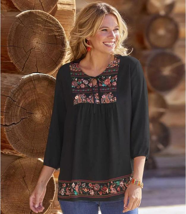 Immagine prodotto Atlas For Women Camicetta alla moda dal look folk (50, 52)