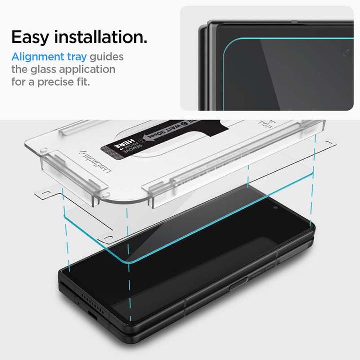 Image du produit Spigen Screen Protector GLAS.tR Full Cover Glass + Hinge Film (1 pièce(s), Samsung Galaxy Z Fold4)