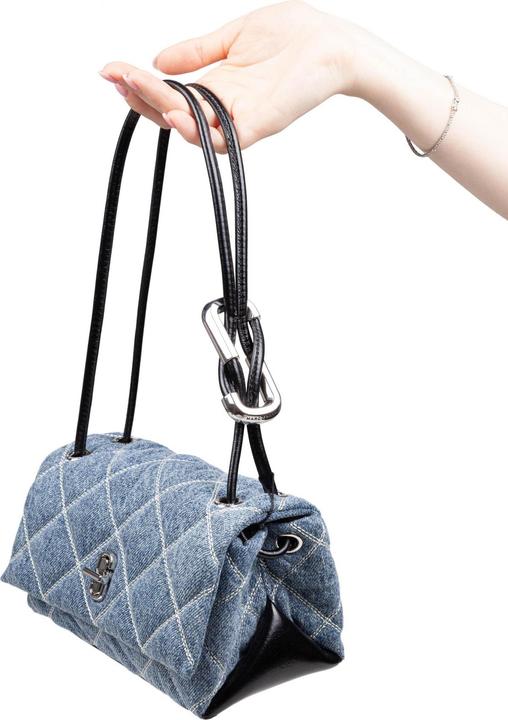 Immagine prodotto Marc Jacobs the mini dual shoulder bag in quilted denim color indigo blue