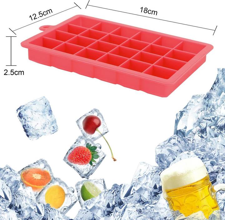 Produktbild Intirilife 2x Eiswürfelformen 2er Set à 24 Fächer