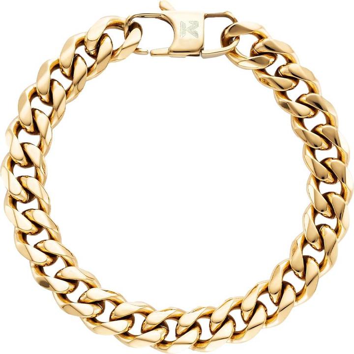 K12 - Gold Cuban Bracelet - 10.5 mm (23 cm, ohne Messing, Chirurgenstahl 316L)