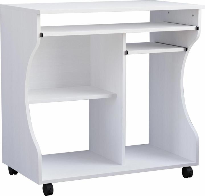 Produktbild Homcom Computertisch mit Rollen und Ablageflächen (80 x 48 x 76 cm)