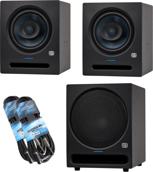 Produktbild PreSonus Studio-Monitor Eris Pro 8 1 Paar mit Subwoofer und 2x Kabel (Aktiv, Paar)