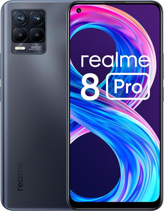realme 8 Pro (8GB) (128 GB, Nero infinito, 6.40", Doppia SIM, 108 Mpx, 4G)