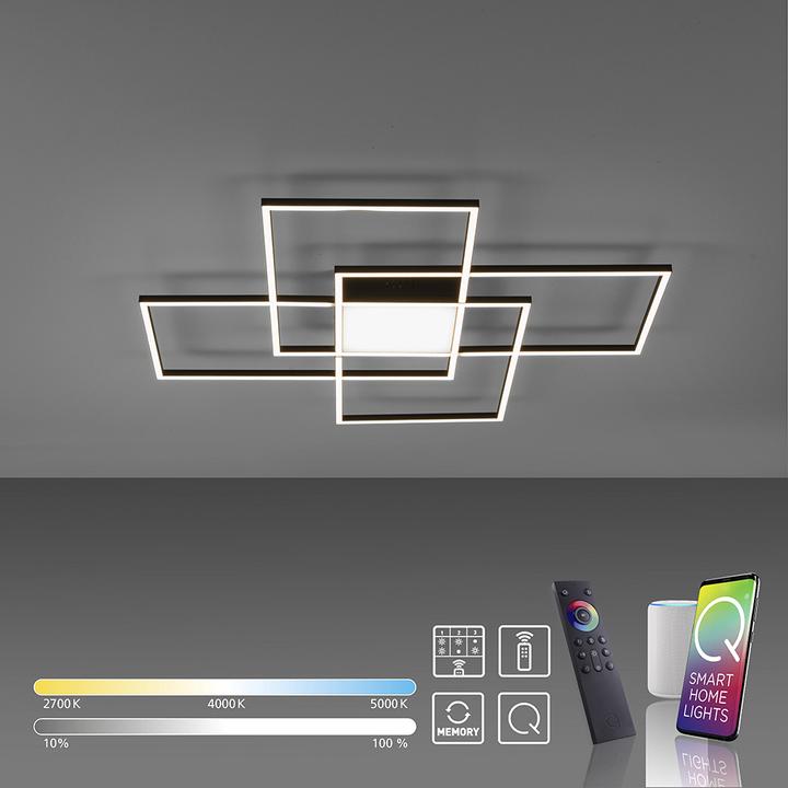 Produktbild Paul Neuhaus LED-Deckenleuchte LB22 44W 3400lm 2700-5000K sw Met ZB dim (4600 lm)