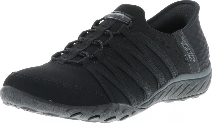 Produktbild Skechers 100593/BBK Breathe-Easy-Roll-With-Me Damen Sneaker Turnschuhe Slipper VEGAN schwarz (41)