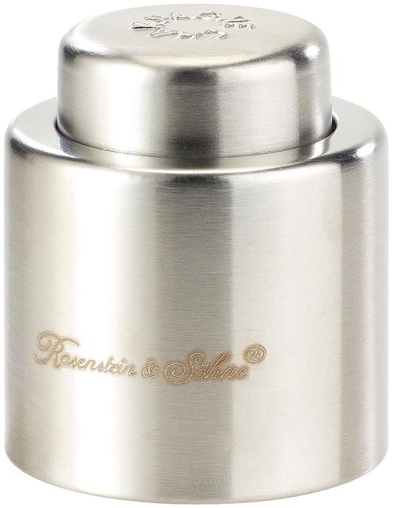 Rosenstein & Söhne Bouchon pour bouteilles de champagne et de mousseux en acier brossé (Bouchon de champagne)