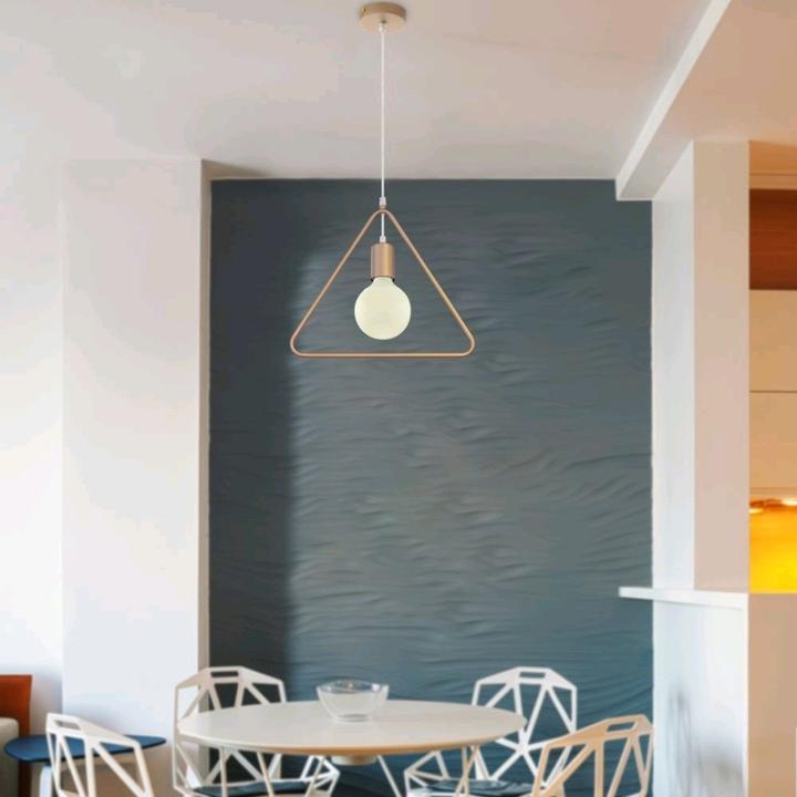 Produktbild V-TAC VT7321CG Geometrische Hängelampe Champagner Gold Single Dreieck (E27)