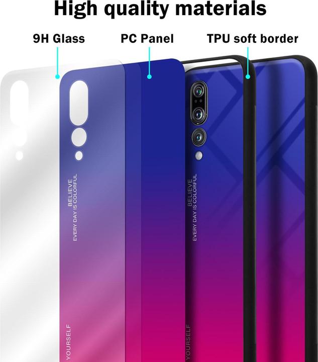 Actual product image Cadorabo TPU 2 colors glass cover (Huawei P20 Pro, Huawei P20 Plus)