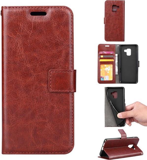 Produktbild MU Classic Crazy Horse Leder Bookcover Hülle (Samsung Galaxy A8 (2018))