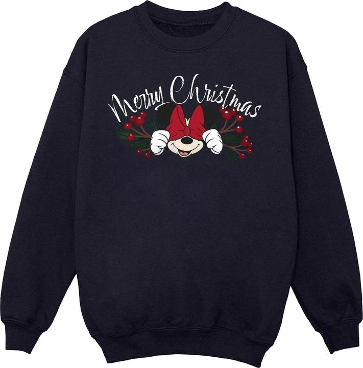 Disney Minnie Mouse Christmas Holly Sweatshirt (S)