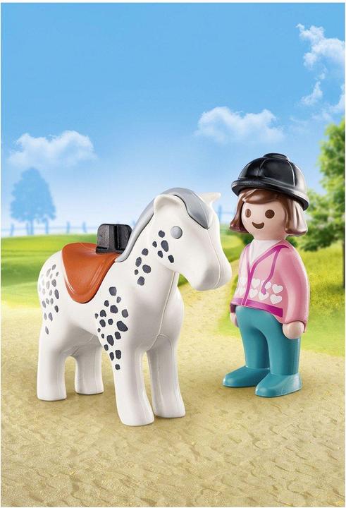 Produktbild Playmobil Reiterin mit Pferd (70404, Playmobil 1.2.3)