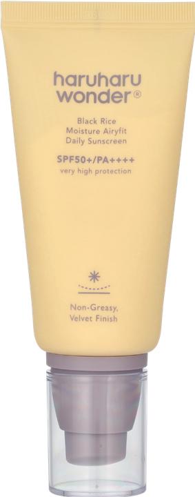 Actual product image Haruharu Wonder Black Rice Moisture Airyfit (Sun cream face, SPF 50, 50 ml, 50 g)