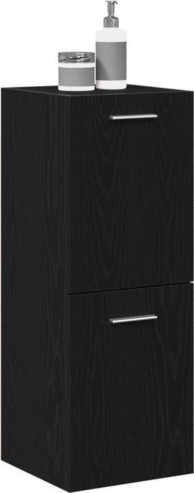 Produktbild VidaXL Bad-Wandschrank Schwarz Eiche 30x30x80 cm Spanplatte (30 x 30 x 80 cm)