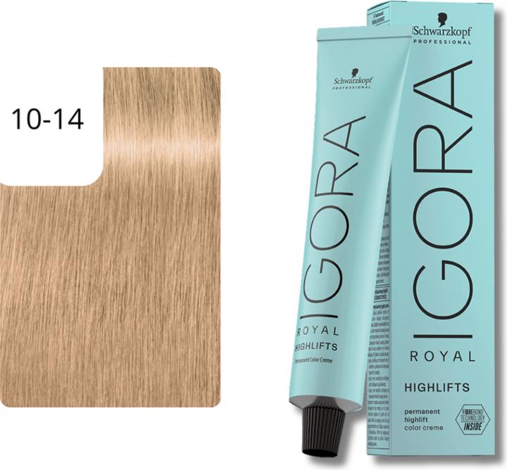 Produktbild Schwarzkopf Professional Igora Royal Highlifts - 10-14 (10-14 Ultrablond Cendré Beige)