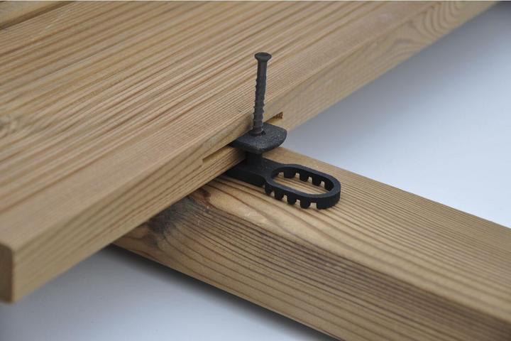 Actual product image Karle und Rubner Terraflex spacer 6 mm for wooden substructure with stainless steel screw A4 5x50 mm 1 pack = 1 (120 x)